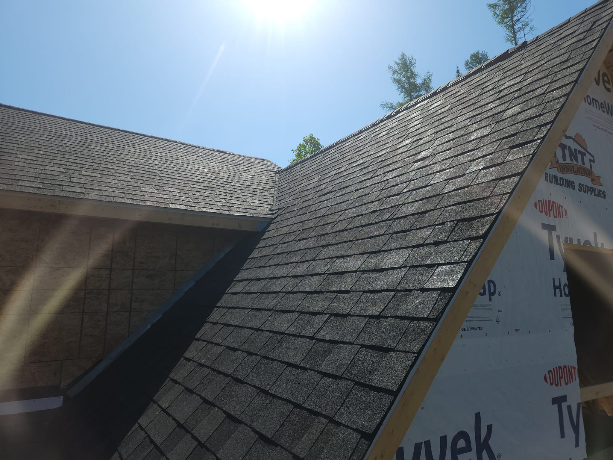 Completed roofing project